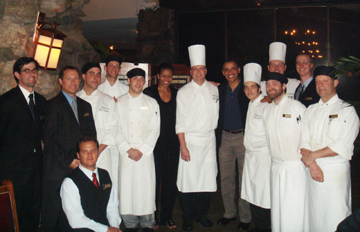 President Barack Obama and First Lady Michelle Obama with Grove Inn Resort & Spa Staff