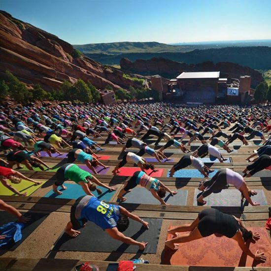 yoga on the rocks