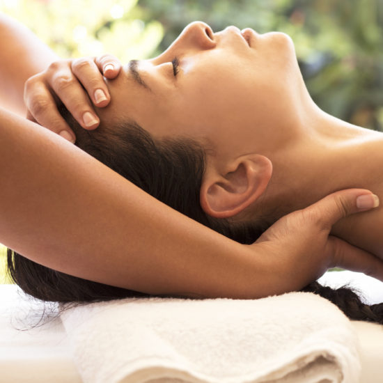 woman getting a massage