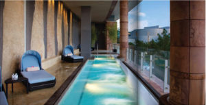 Outdoor Co-ed Infinity Therapy Pool at ARIA