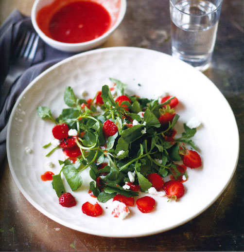 Golden Door's Watercress, Strawberry & Goat Cheese Salad Recipe - Spafinder
