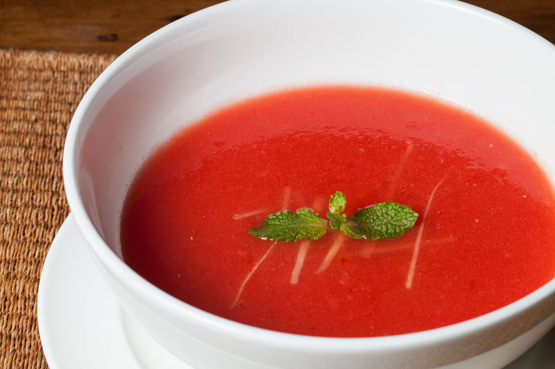 Kamalaya’s Chilled Ginger & Melon Soup Recipe with Mint Granita