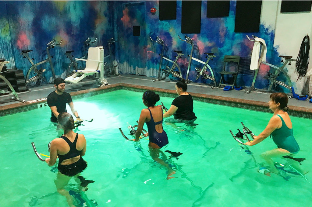 underwater exercise bike