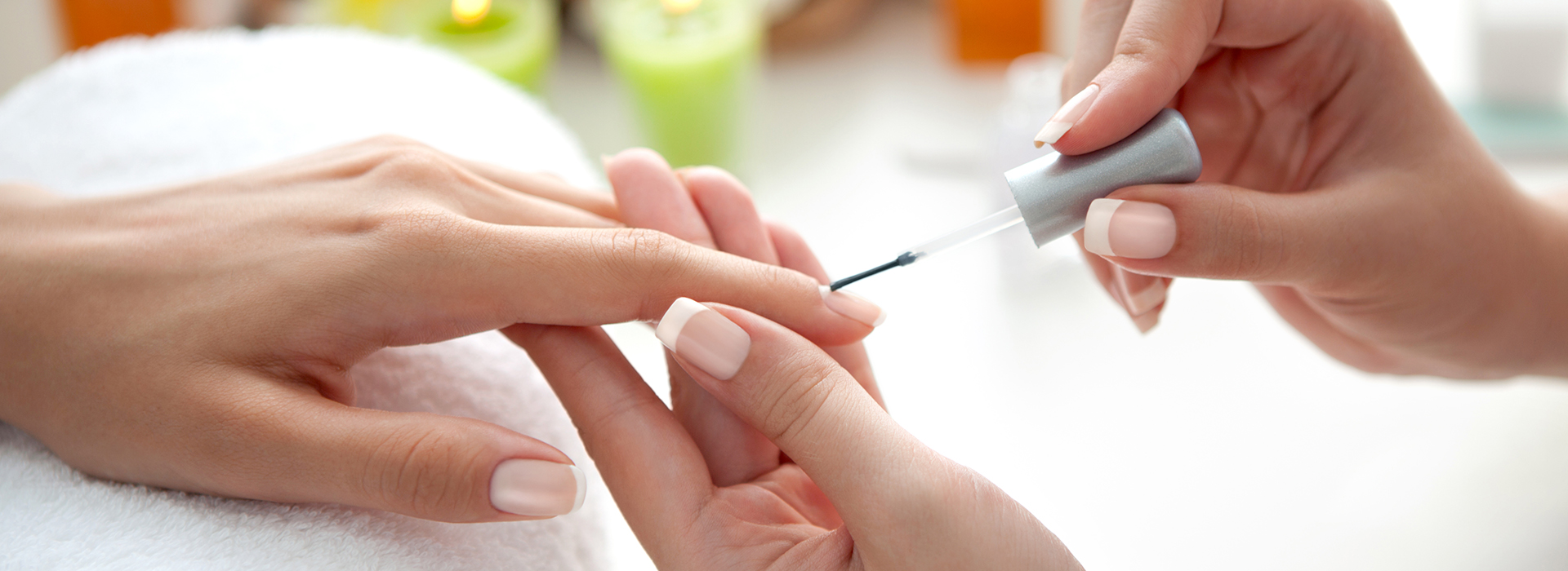 French Manicure and Pedicure