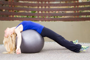 stability ball back stretch
