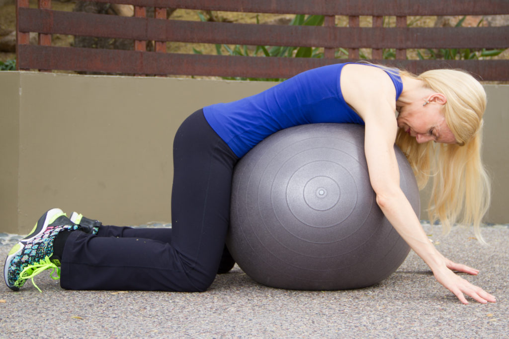 stability ball workout 5 stretch