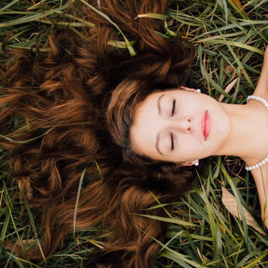 bride in the grass