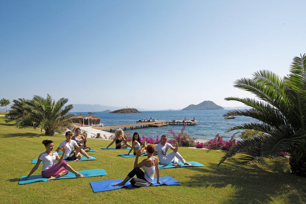 people doing yoga