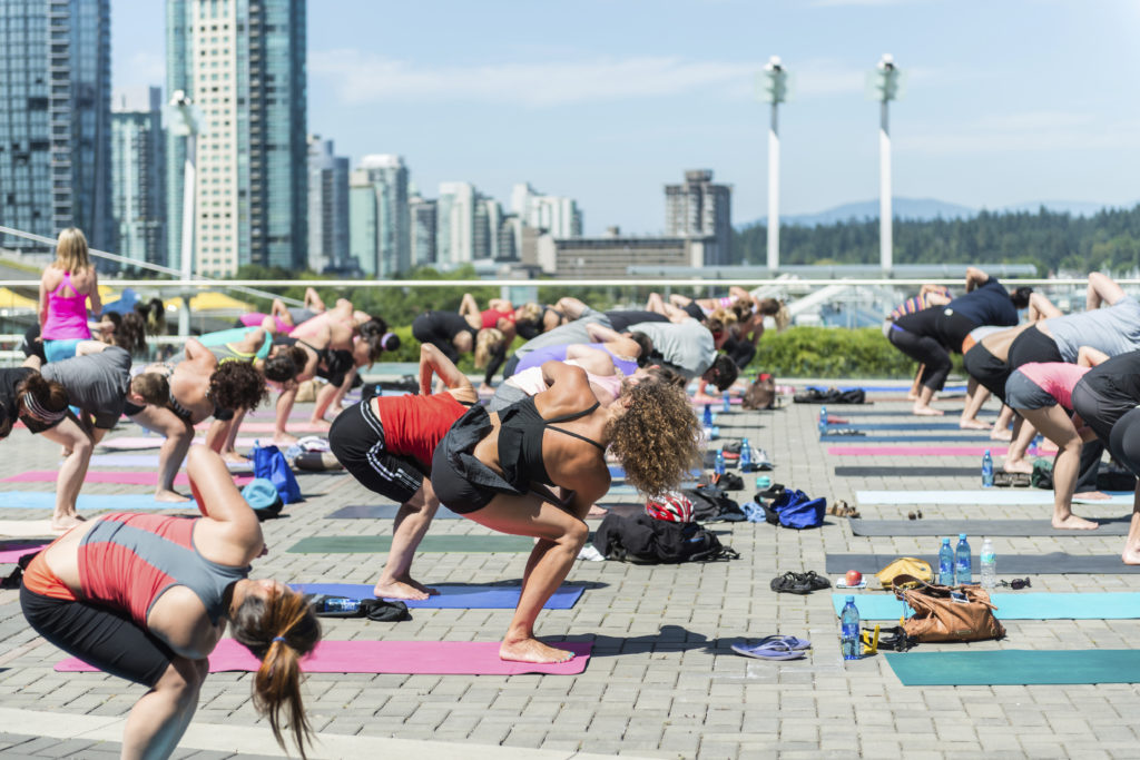 group yoga outside vancouver