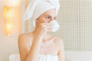 Woman in a detox retreat