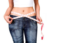 stomach bloating measuring tape