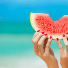 manicure-holding-watermelon