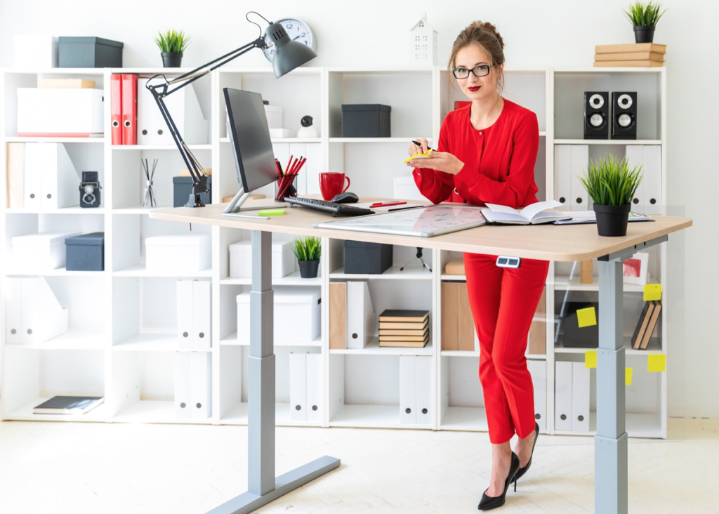 woman-standing-desk