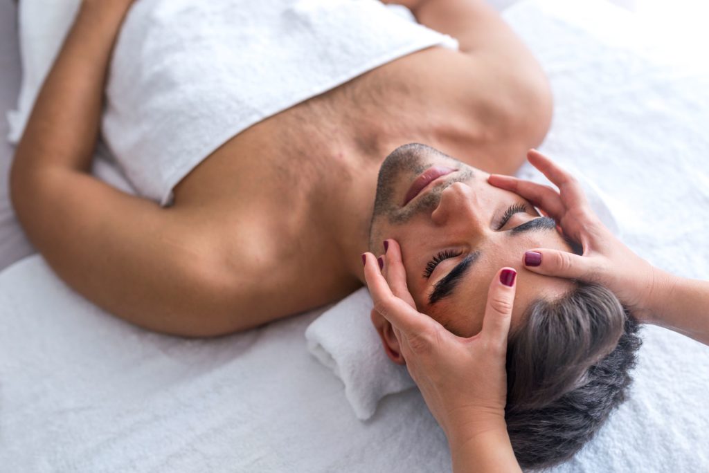 man-facial-massage