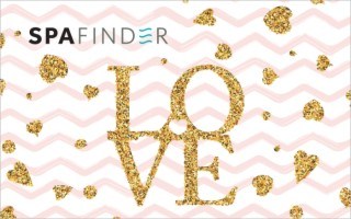 spafinder father's day gift card with the word love in gold letters