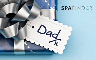 spafinder father's day gift card with a present