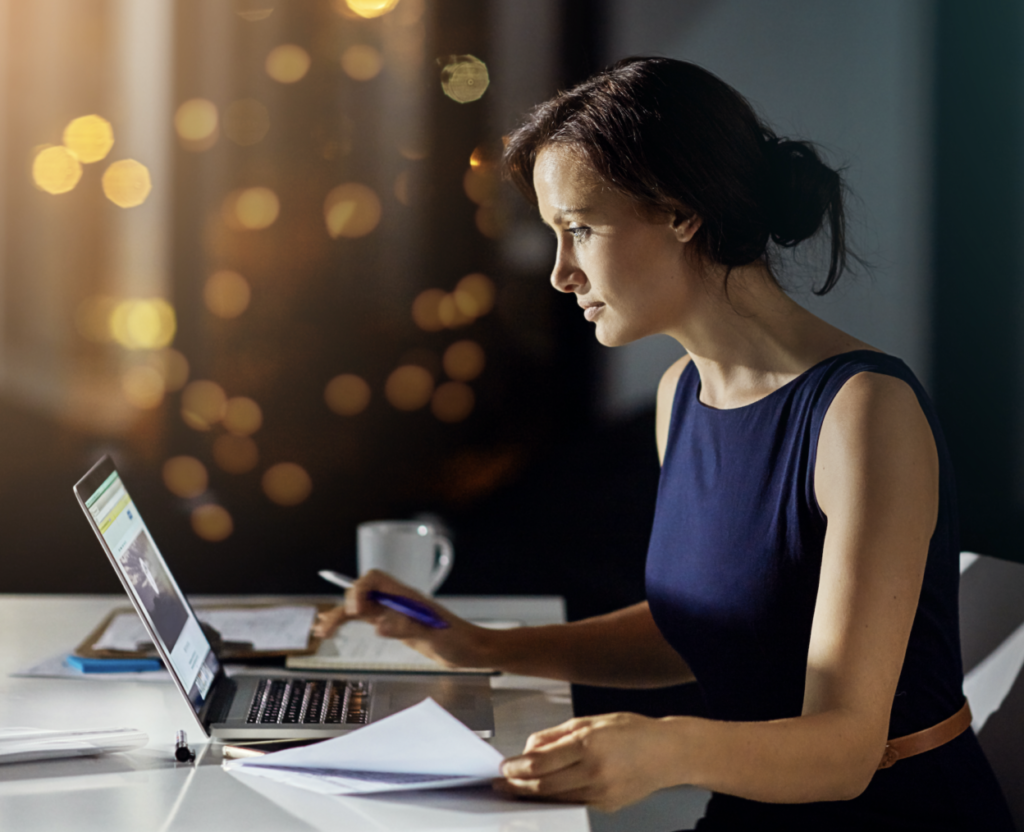 woman at desk