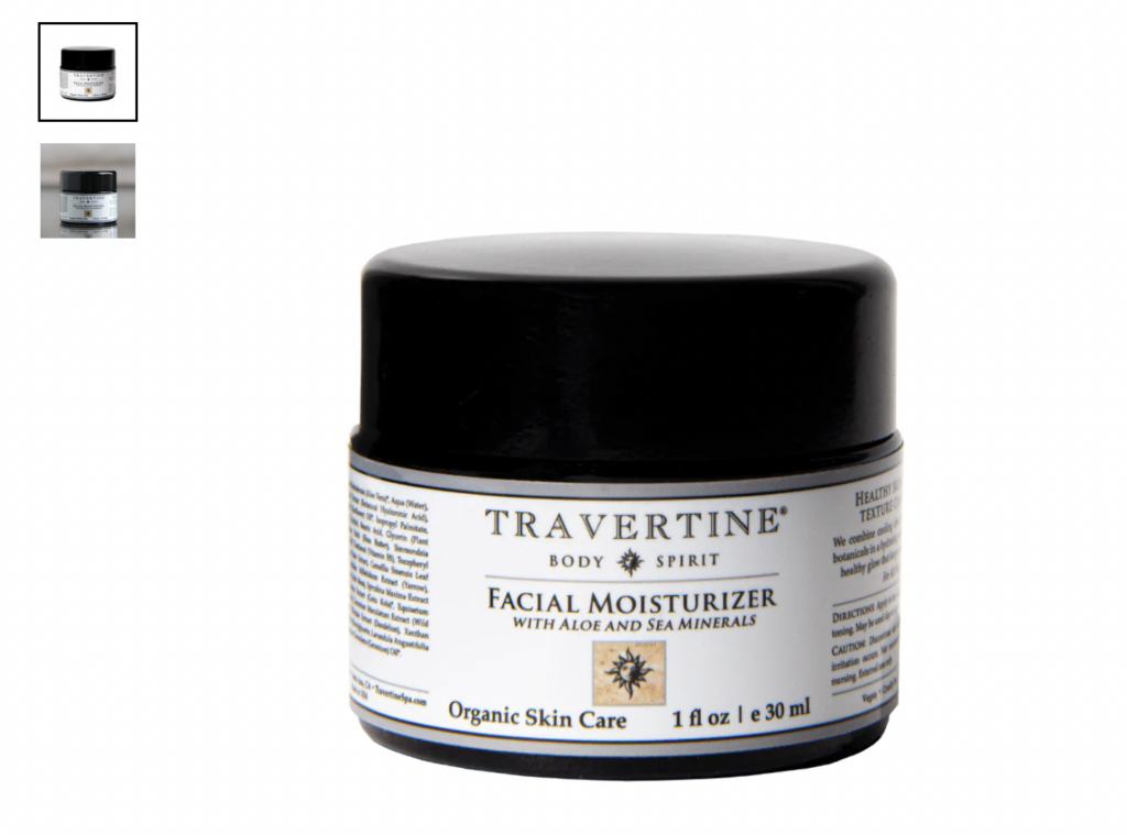 Facial Moisturizer (With Aloe and Sea Minerals) | Travertine Spa